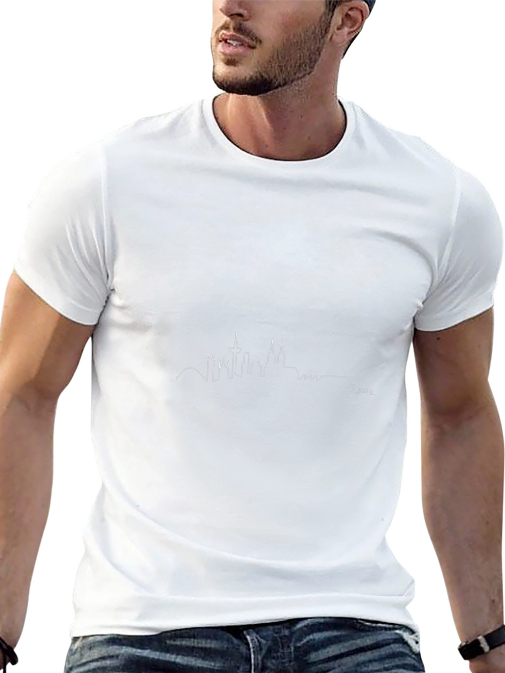 Cologne Skyline Graphic Black T-Shirt