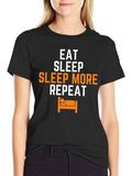 Eat Sleep Sleep More Repeat Graphic Tee