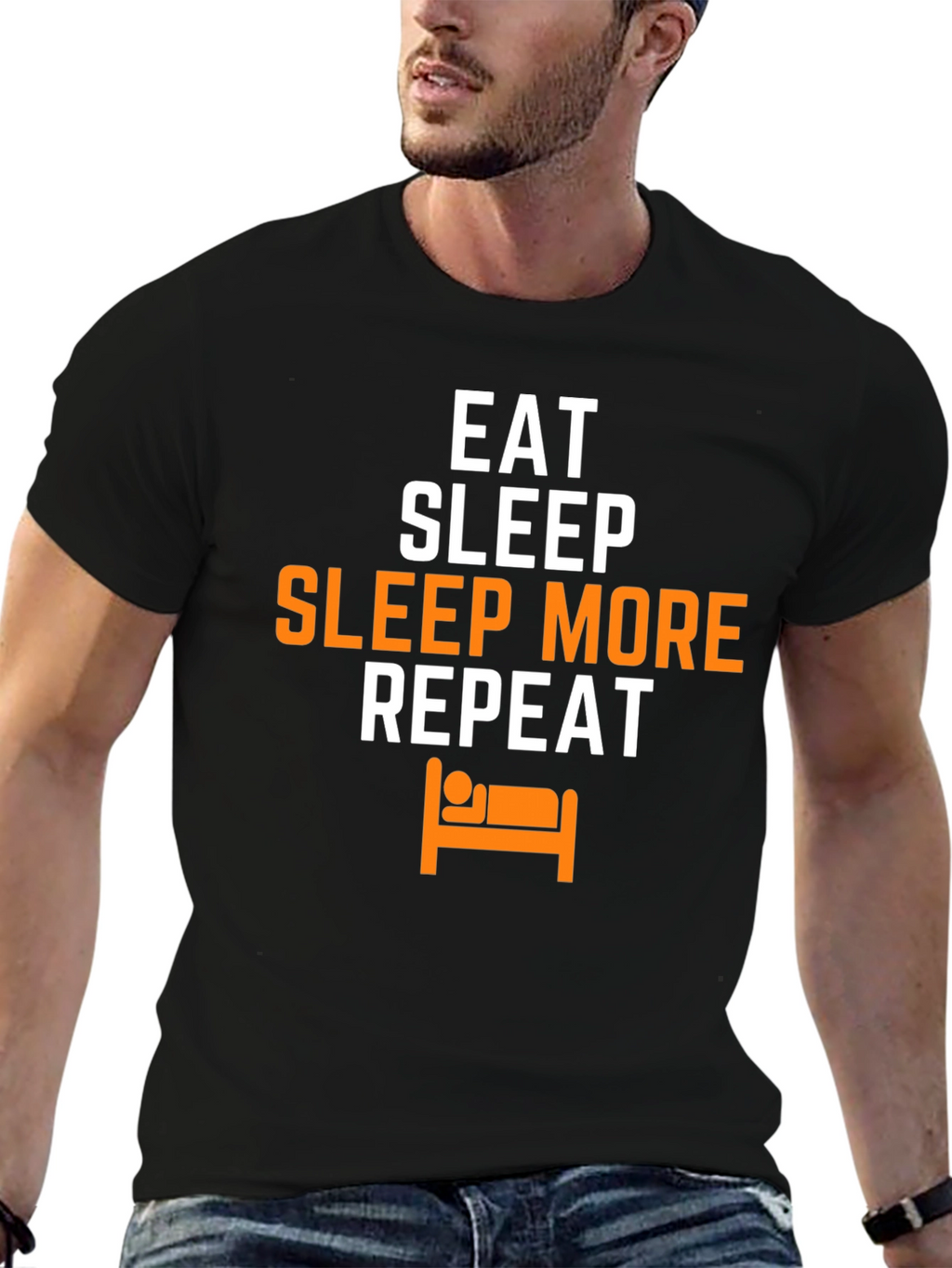 Eat Sleep Sleep More Repeat Graphic Tee