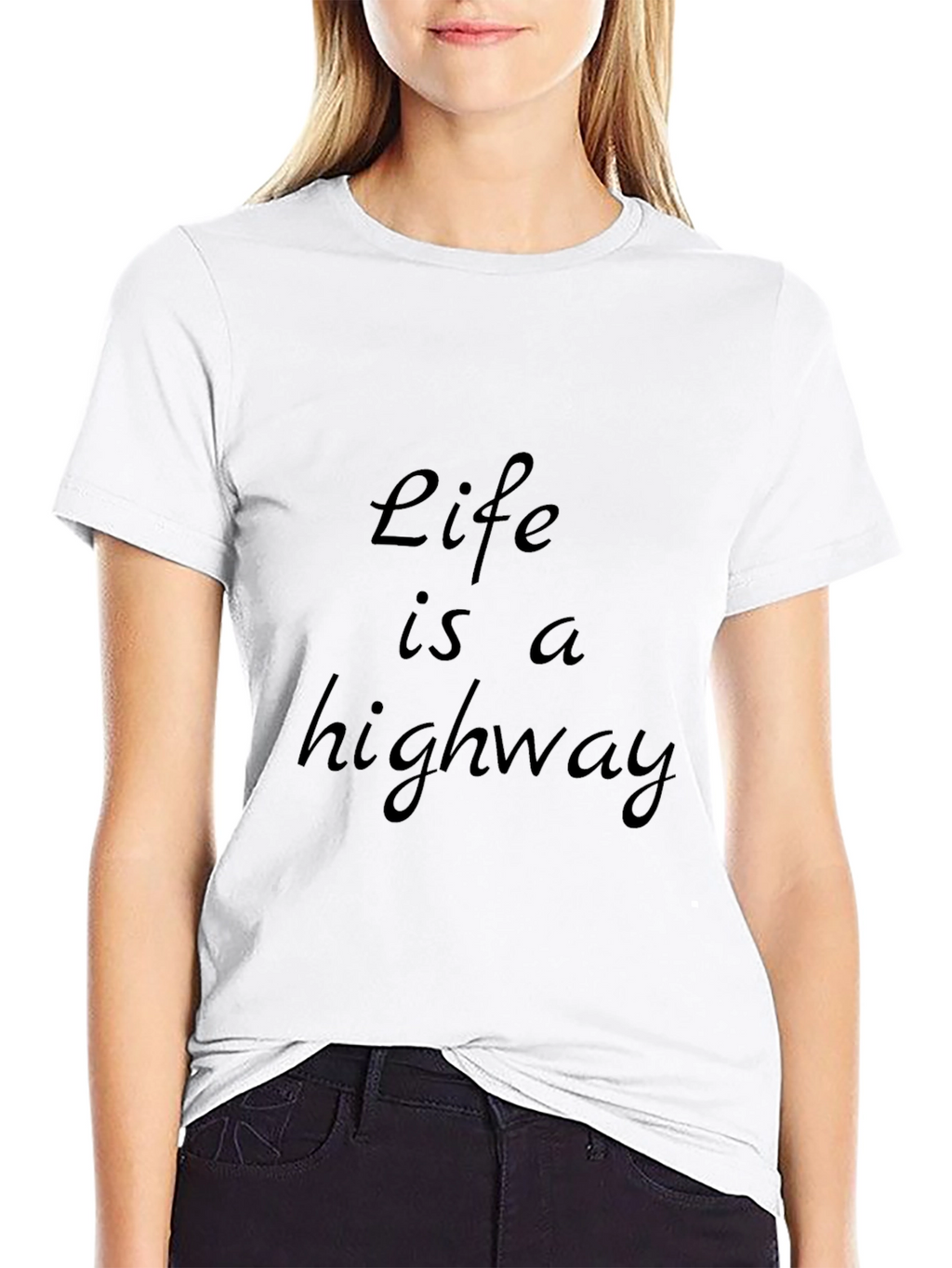 Life is a Highway Black Graphic Tee