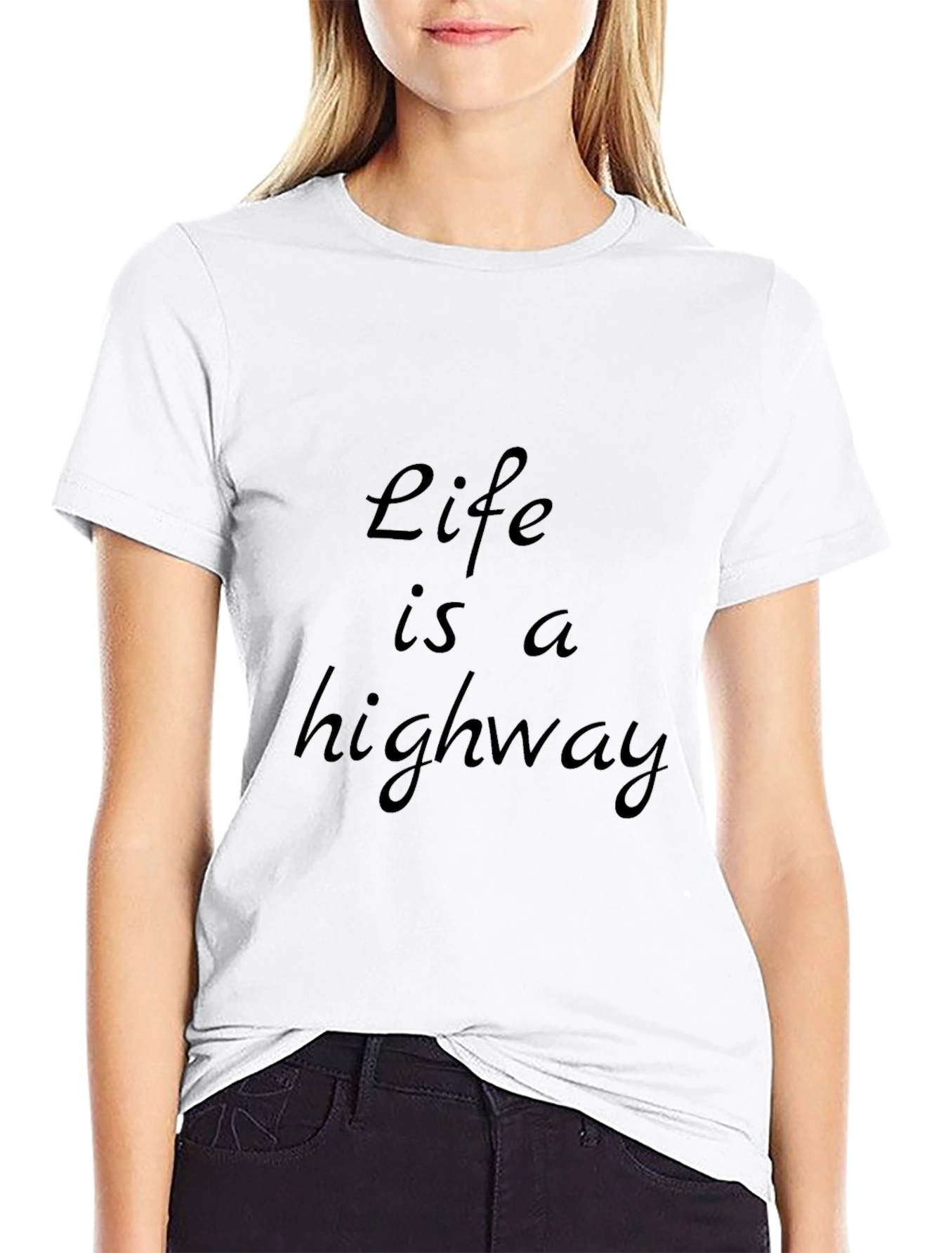 Life is a Highway Black Graphic Tee