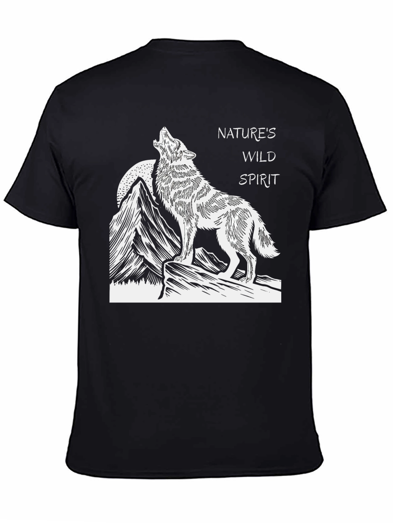Natures Wild Spirit Black Graphic Tee