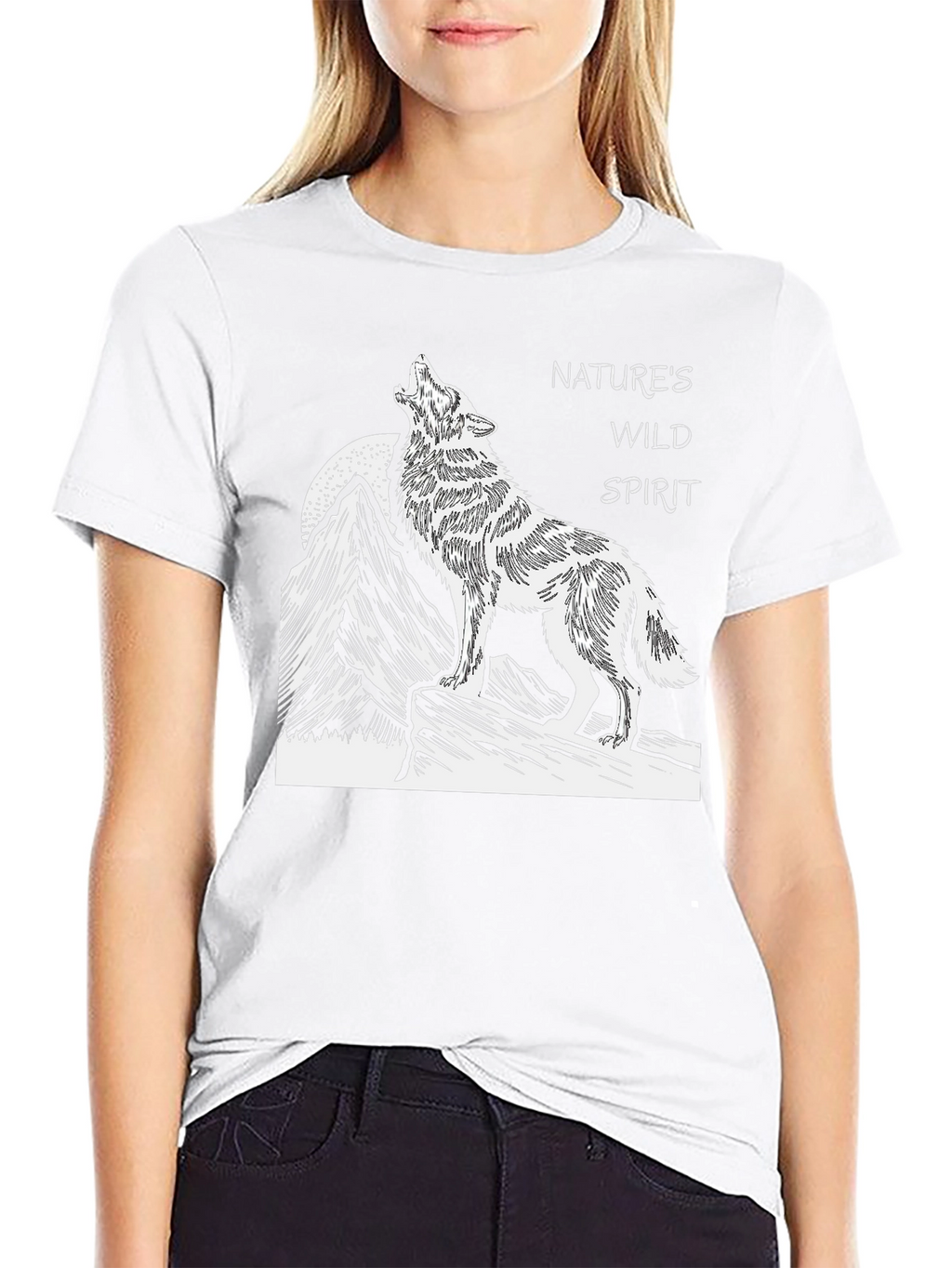 Natures Wild Spirit Black Graphic Tee