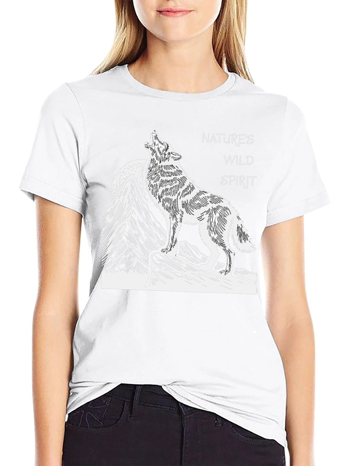 Natures Wild Spirit Black Graphic Tee