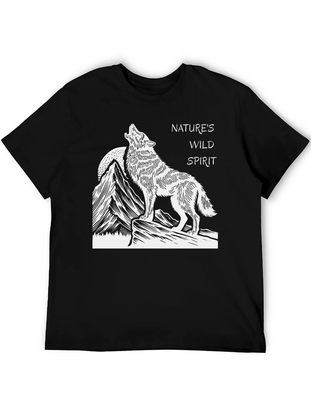 Natures Wild Spirit Black Graphic Tee