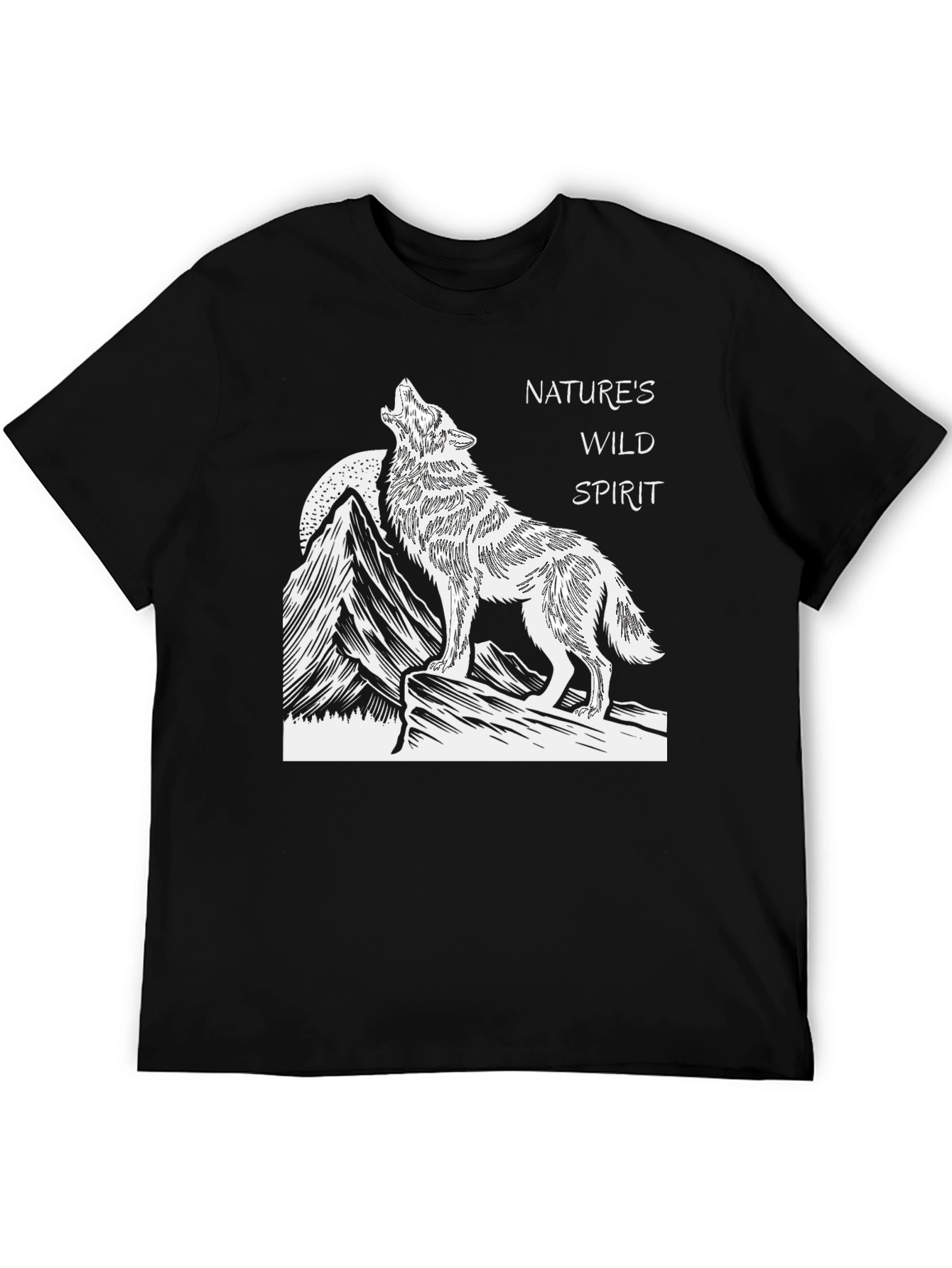Natures Wild Spirit Black Graphic Tee
