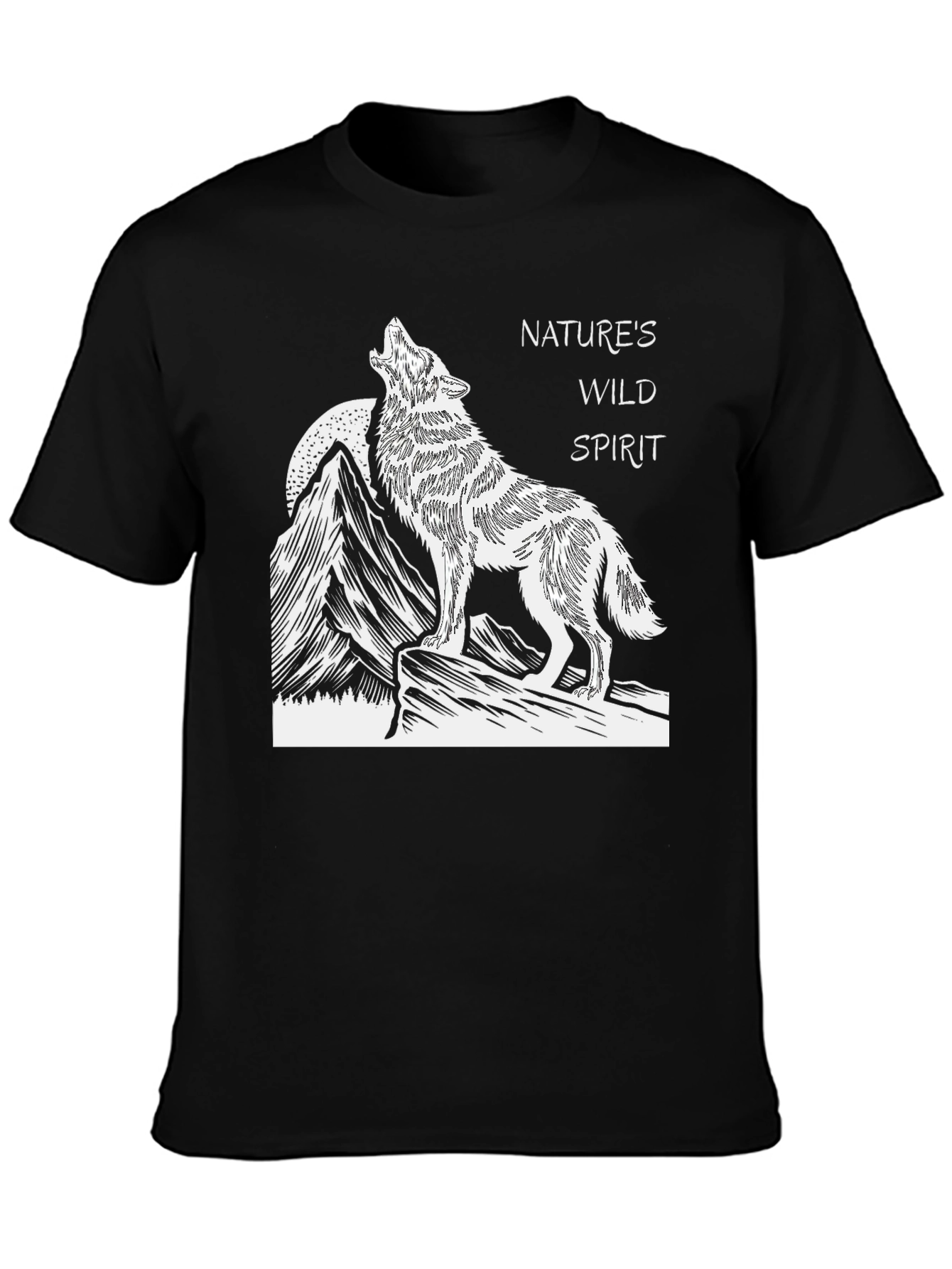 Natures Wild Spirit Black Graphic Tee