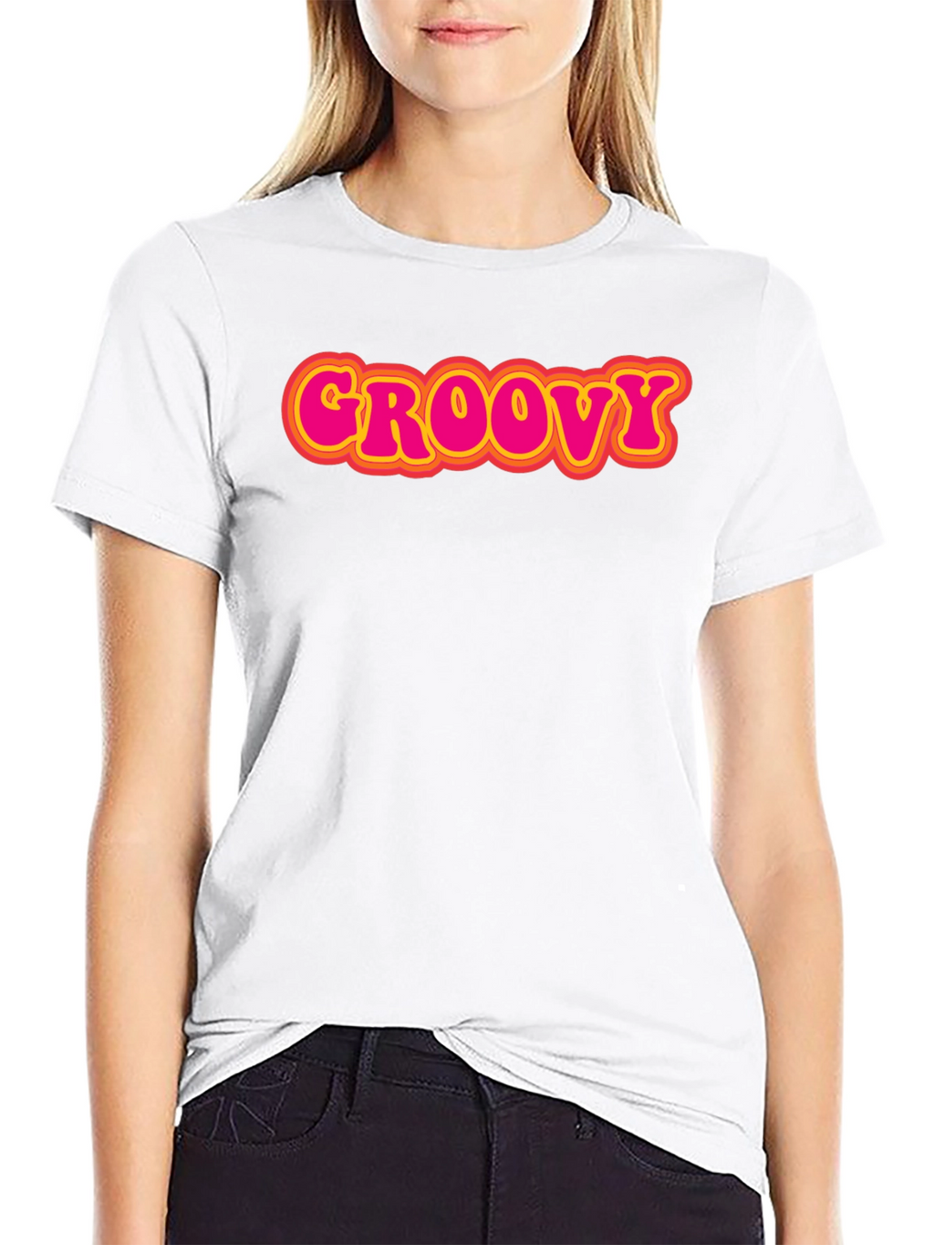Retro Groovy T-Shirt - Black
