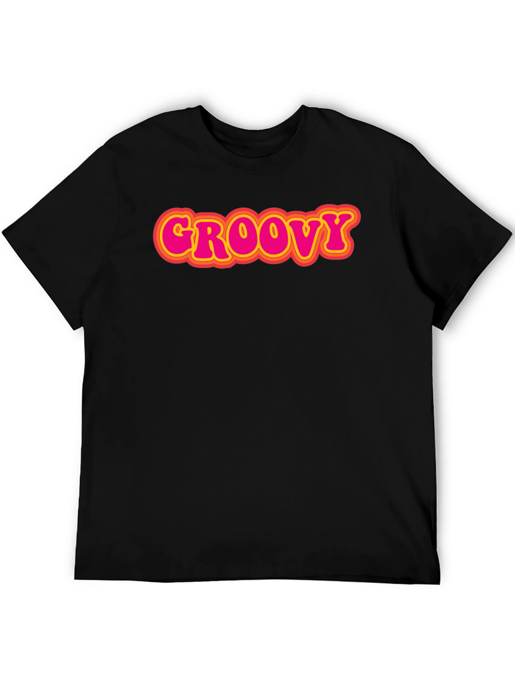 Retro Groovy T-Shirt - Black