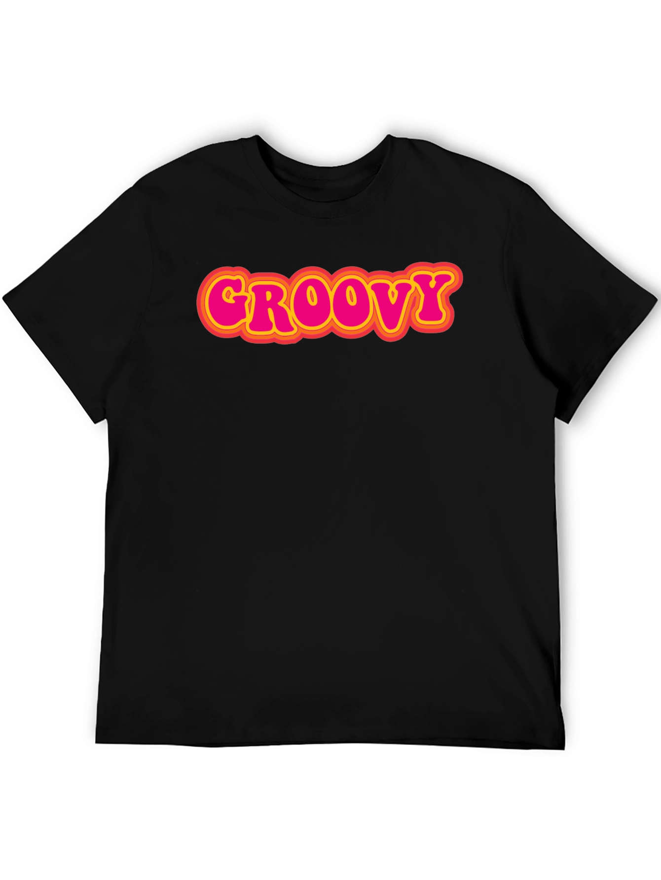 Retro Groovy T-Shirt - Black