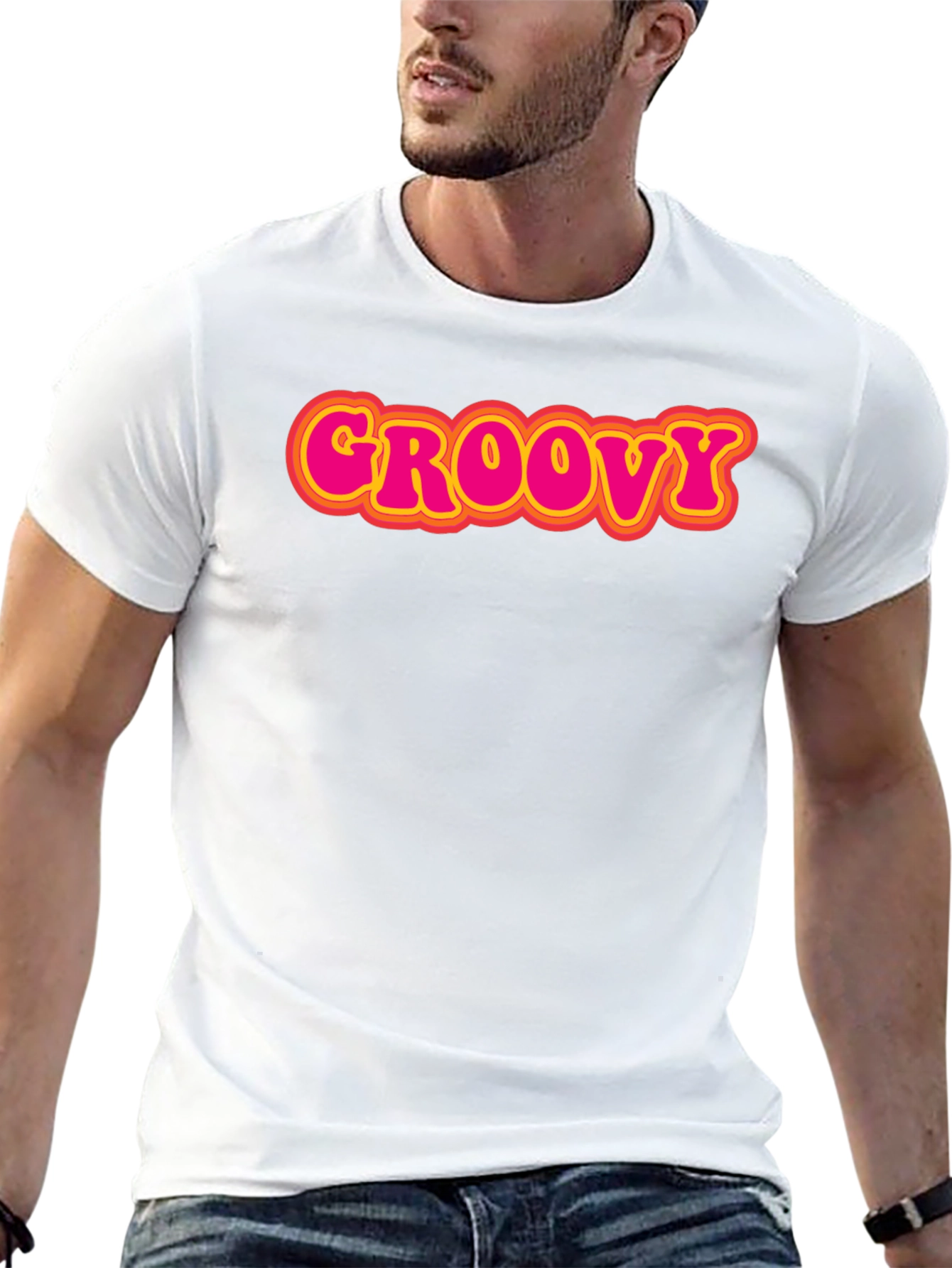 Retro Groovy T-Shirt - Black