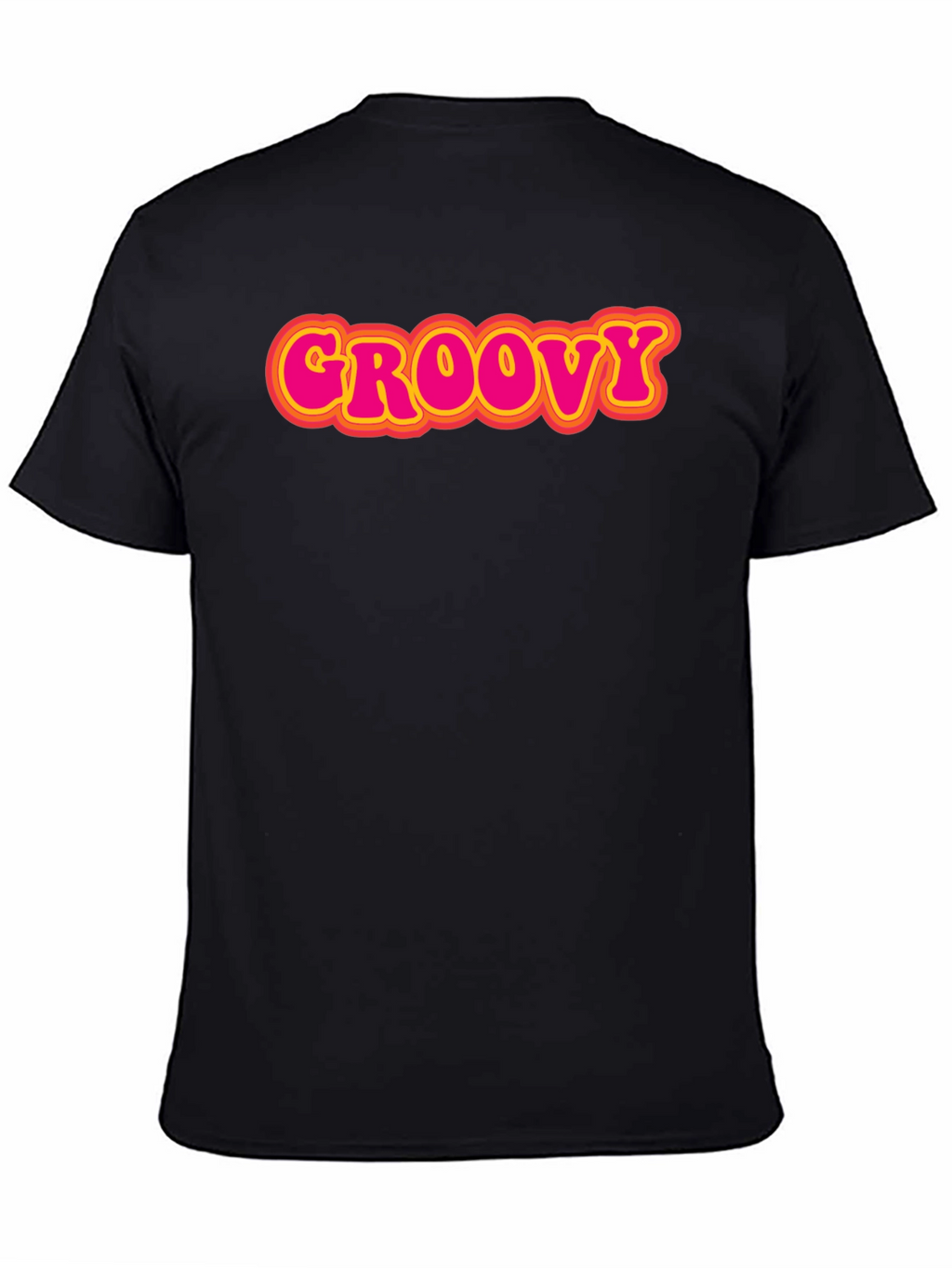 Retro Groovy T-Shirt - Black