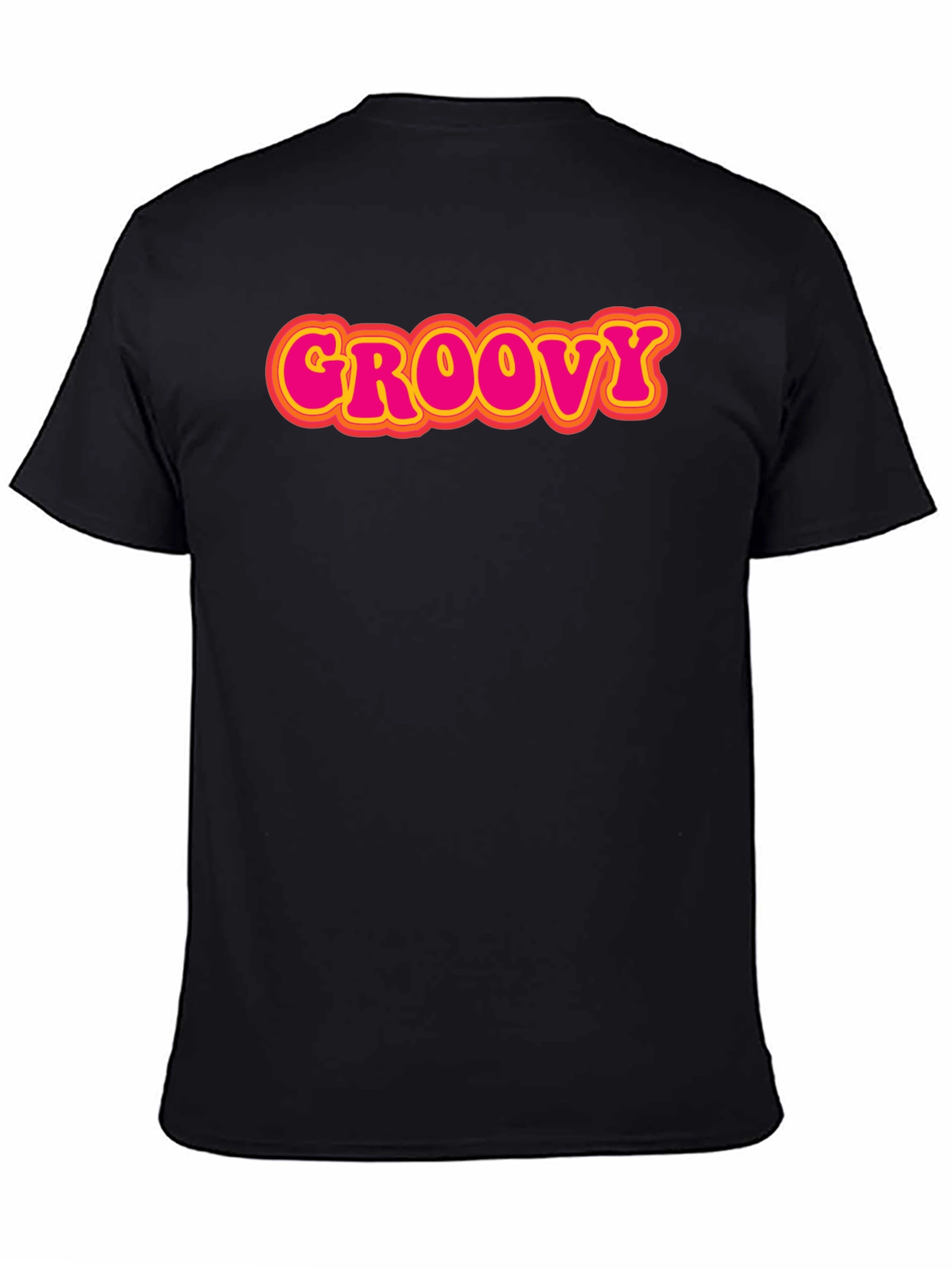 Retro Groovy T-Shirt - Black