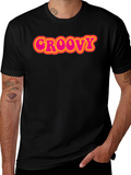 Retro Groovy T-Shirt - Black