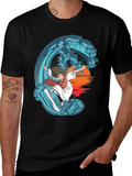 Surfing Jesus Graphic Tee - Ride the Wave!
