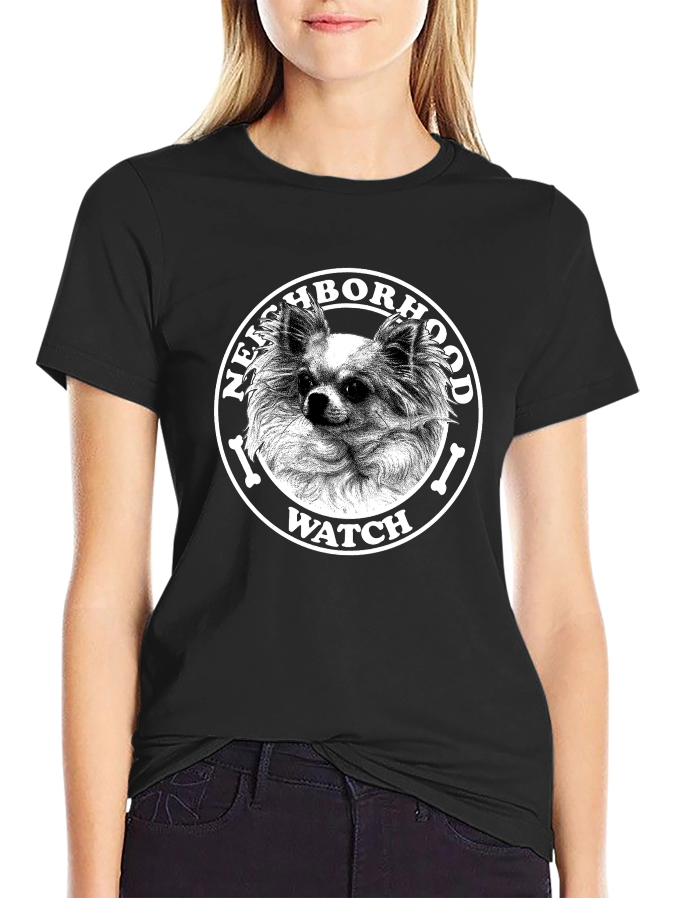 Neighborhood Watch Chihuahua Graphic Tee