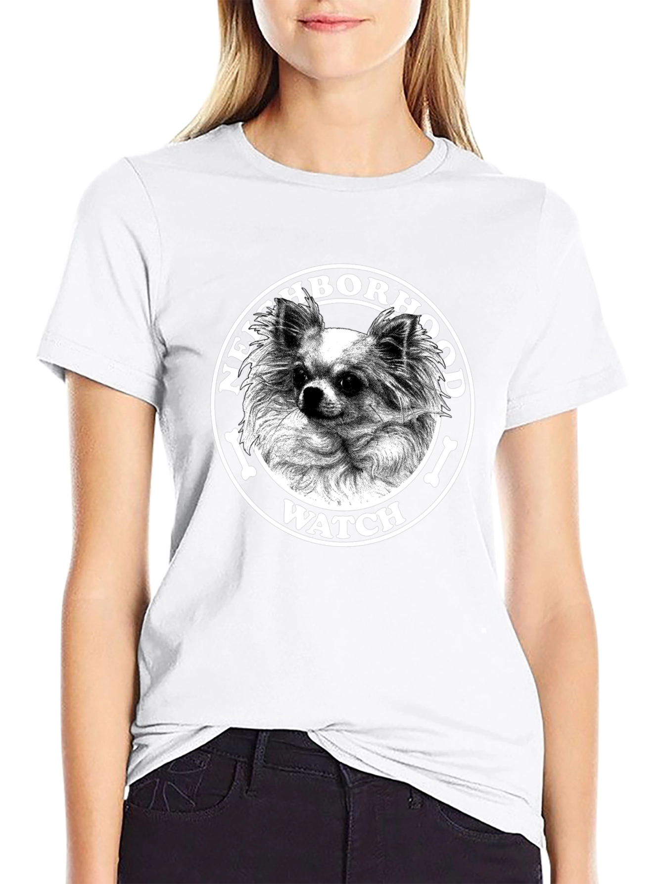 Neighborhood Watch Chihuahua Graphic Tee