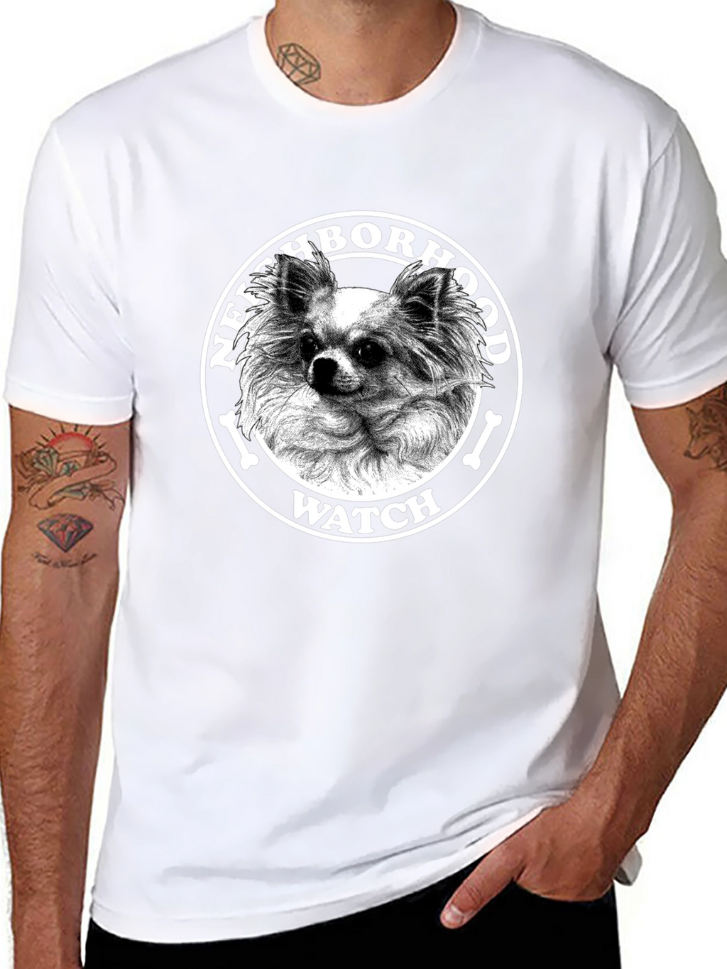 Neighborhood Watch Chihuahua Graphic Tee