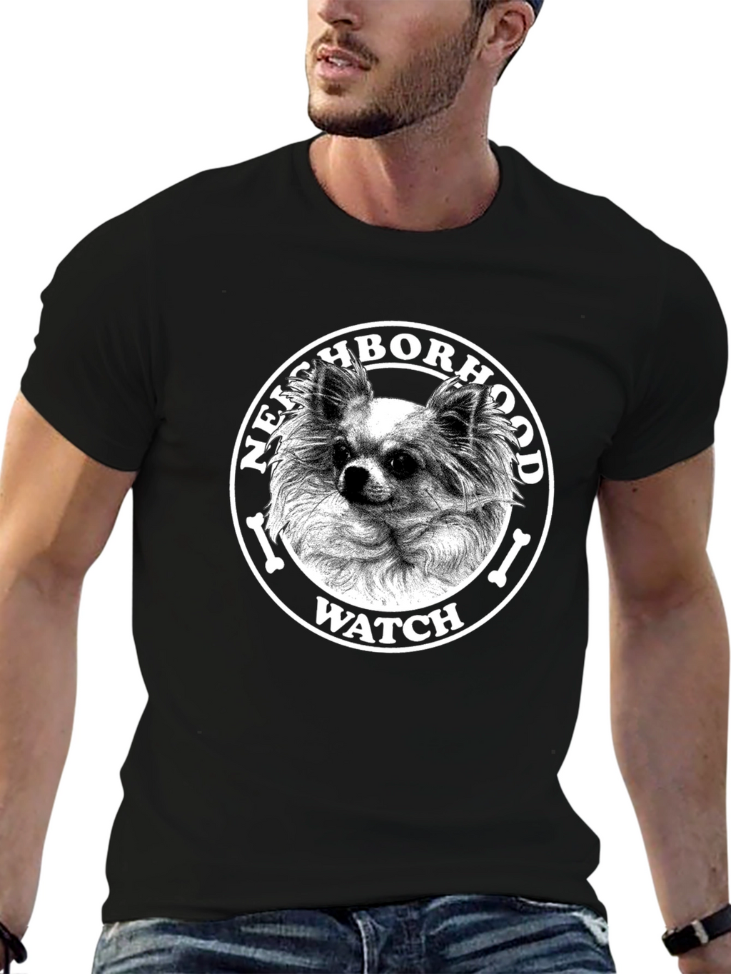 Neighborhood Watch Chihuahua Graphic Tee