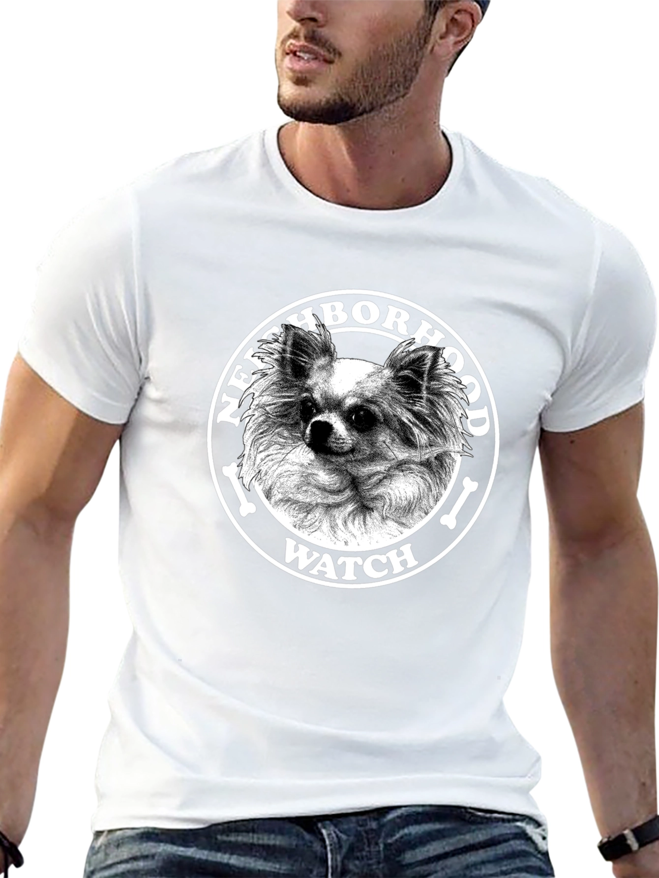 Neighborhood Watch Chihuahua Graphic Tee