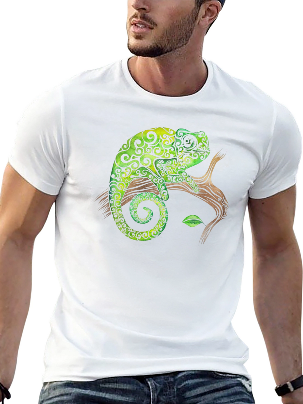 Chameleon Graphic Tee - Cool Reptile Design