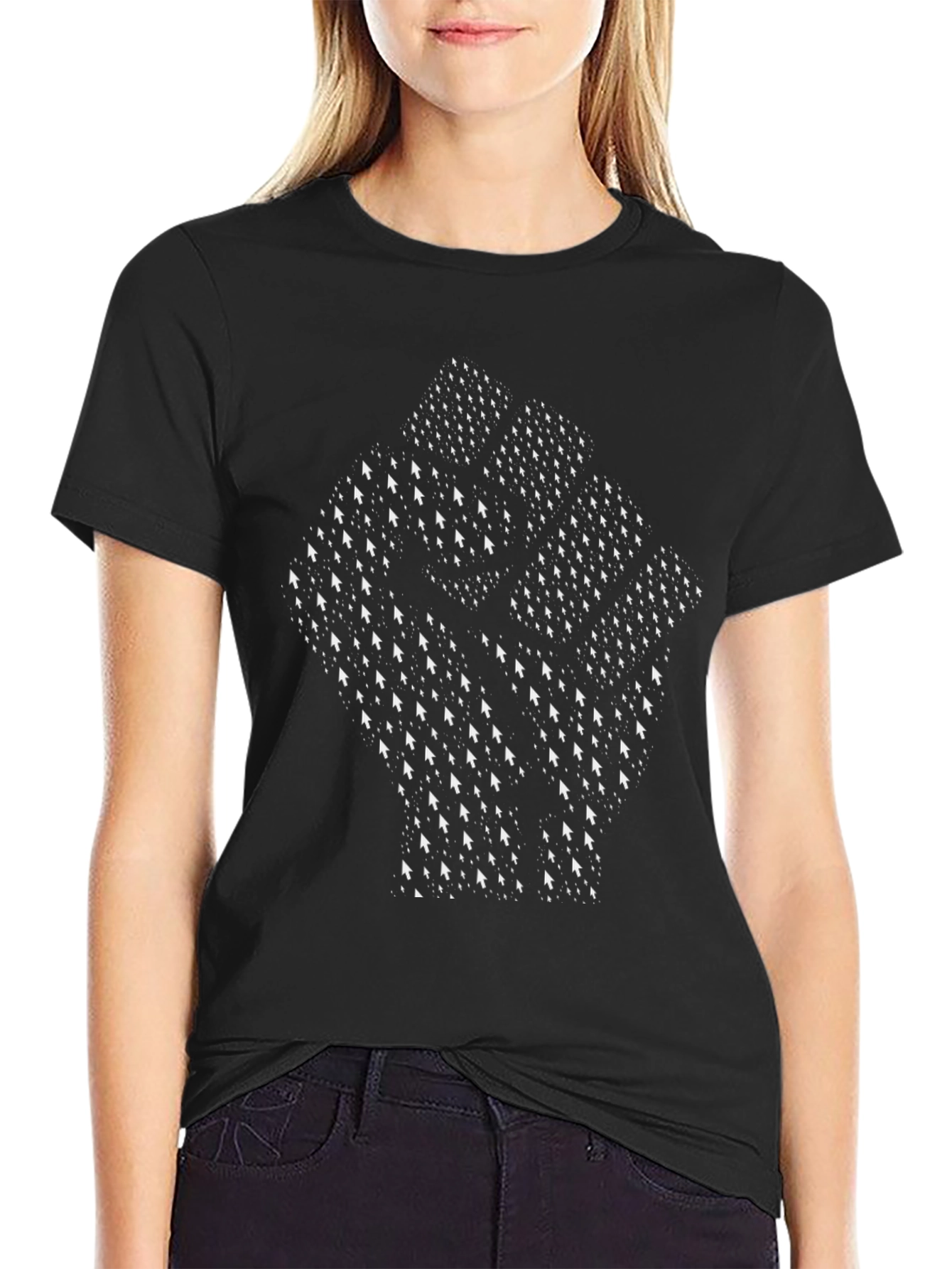Pointer Fist Graphic Black T-Shirt