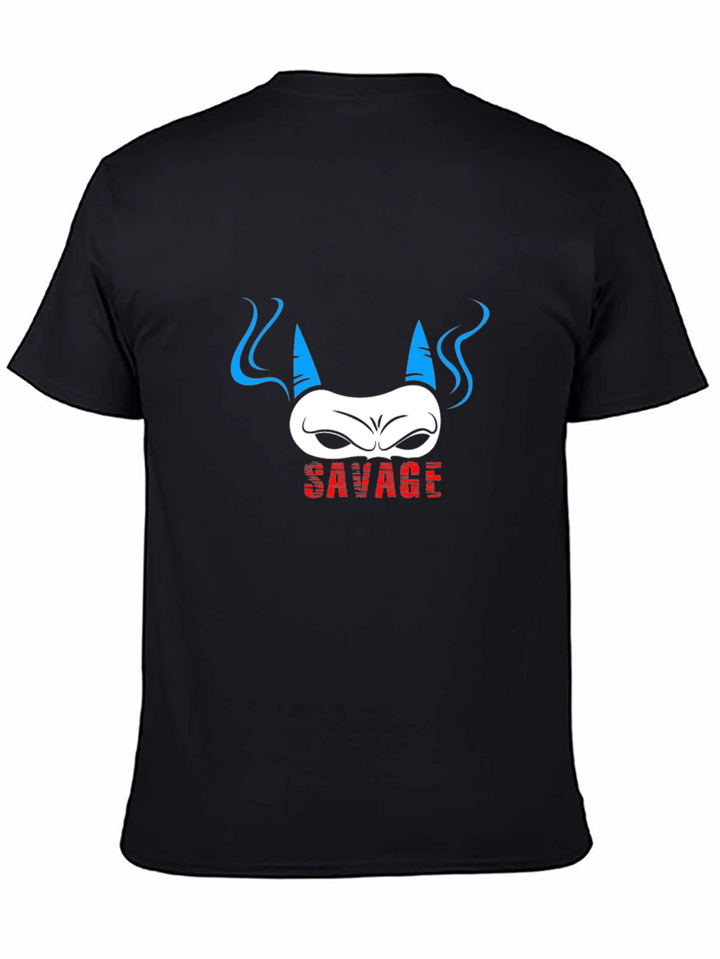 Savage Demon Graphic Print Black T-Shirt