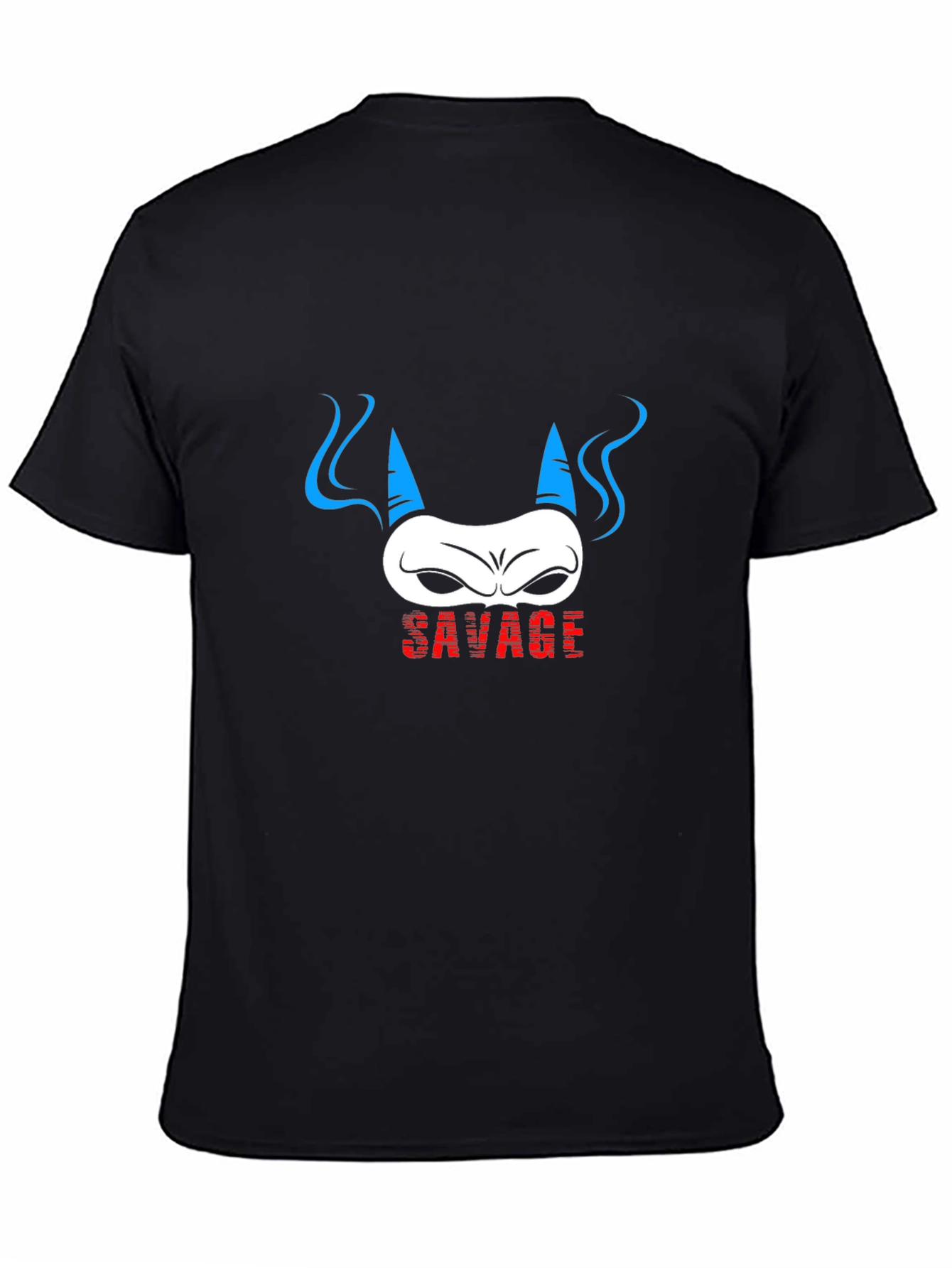 Savage Demon Graphic Print Black T-Shirt