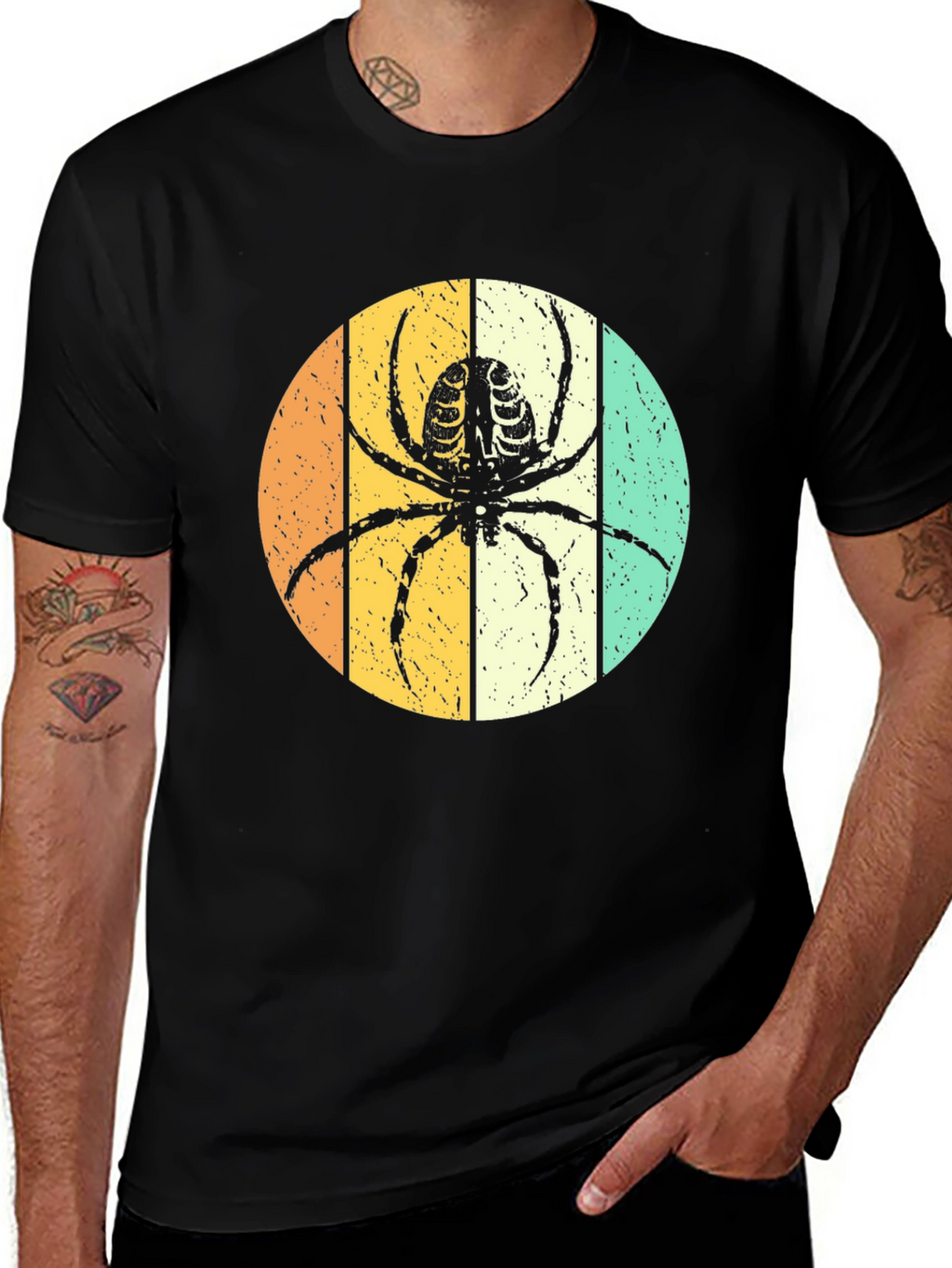 Retro Spider Graphic Tee - Unisex Halloween Shirt