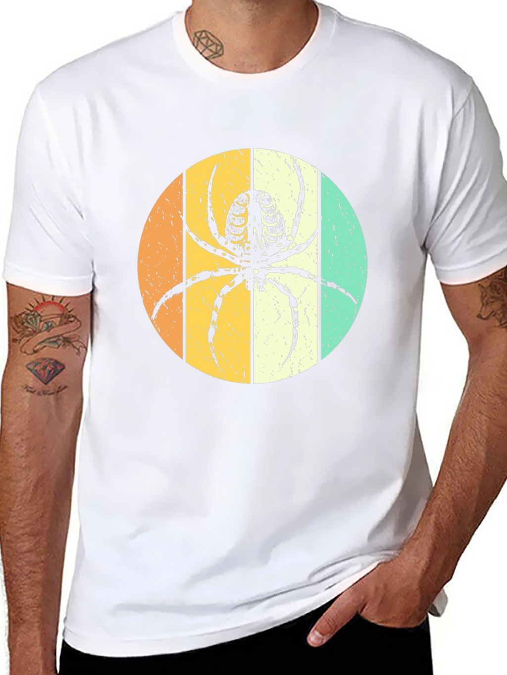 Retro Spider Graphic Tee - Unisex Halloween Shirt