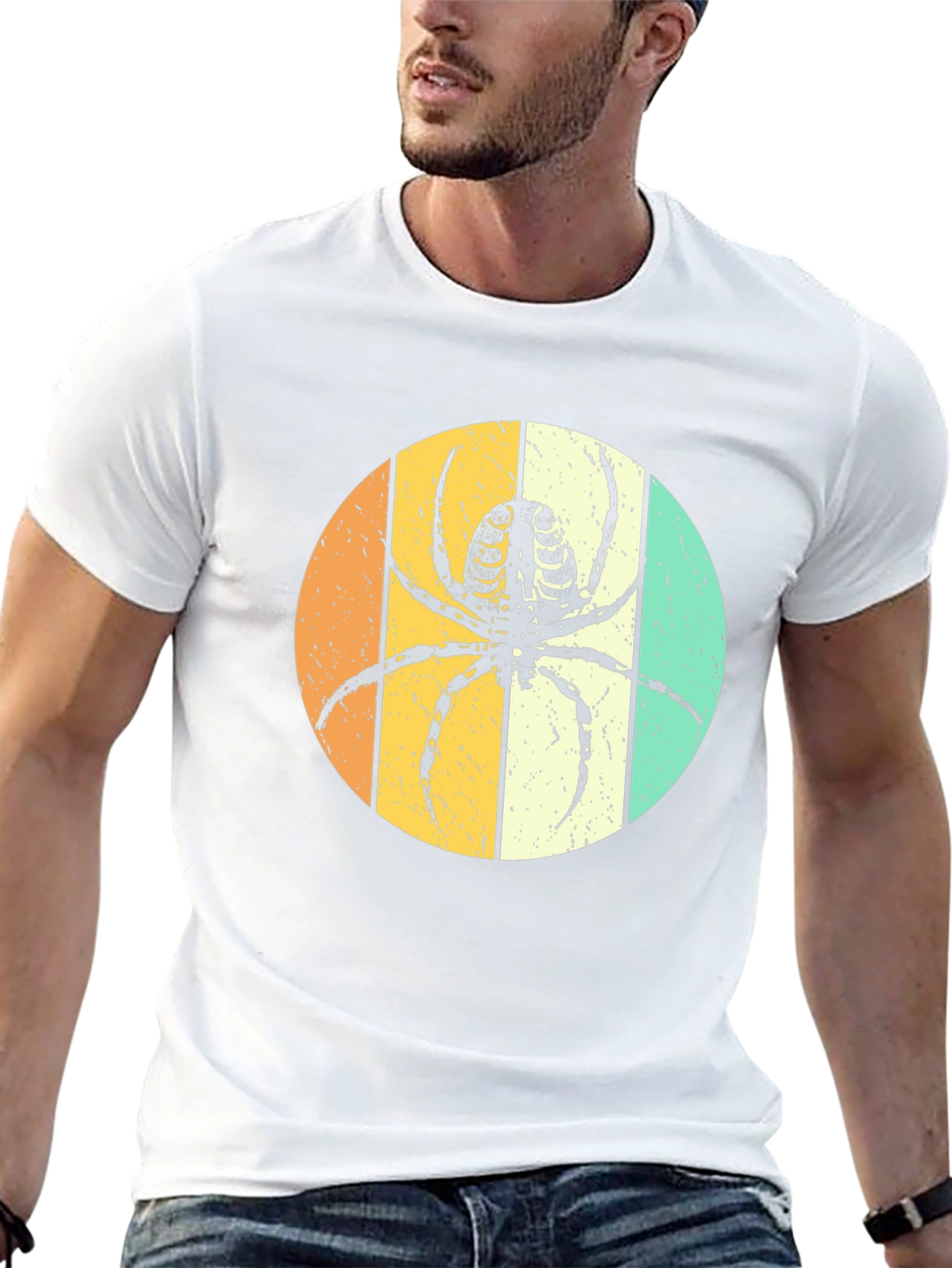 Retro Spider Graphic Tee - Unisex Halloween Shirt