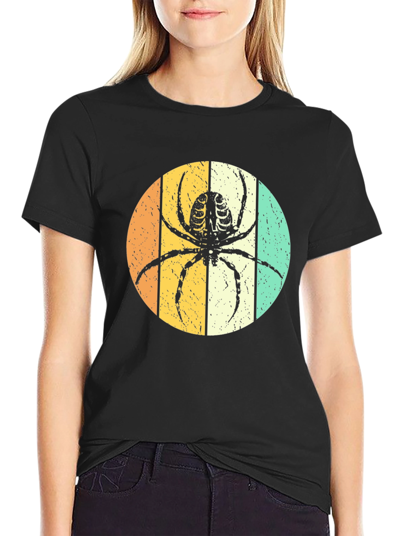 Retro Spider Graphic Tee - Unisex Halloween Shirt