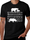 Rhino Music T-Shirt - Black Graphic Tee