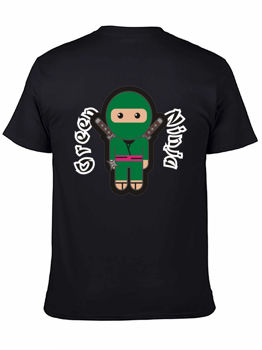Green Ninja Cartoon Graphic T-Shirt