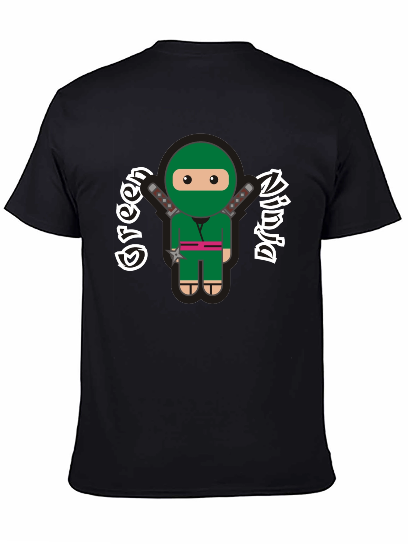 Green Ninja Cartoon Graphic T-Shirt