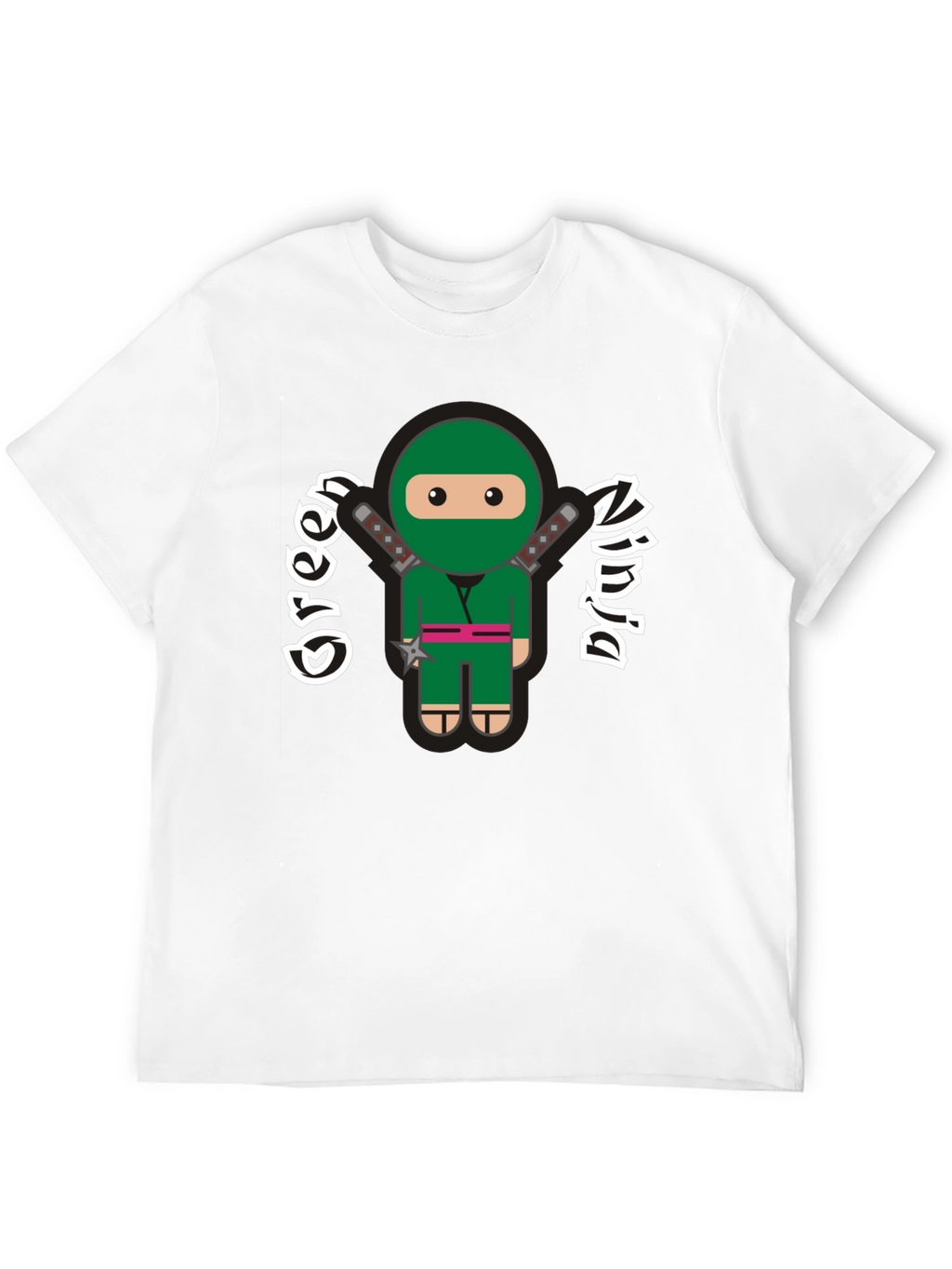 Green Ninja Cartoon Graphic T-Shirt