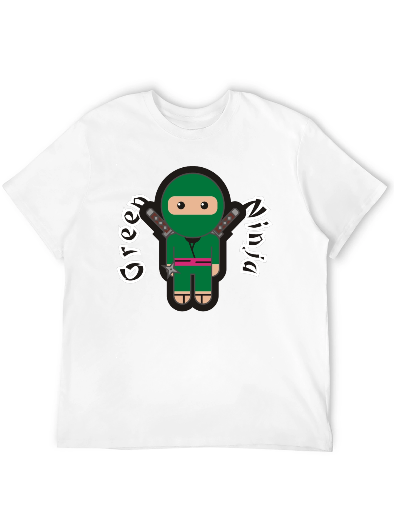 Green Ninja Cartoon Graphic T-Shirt