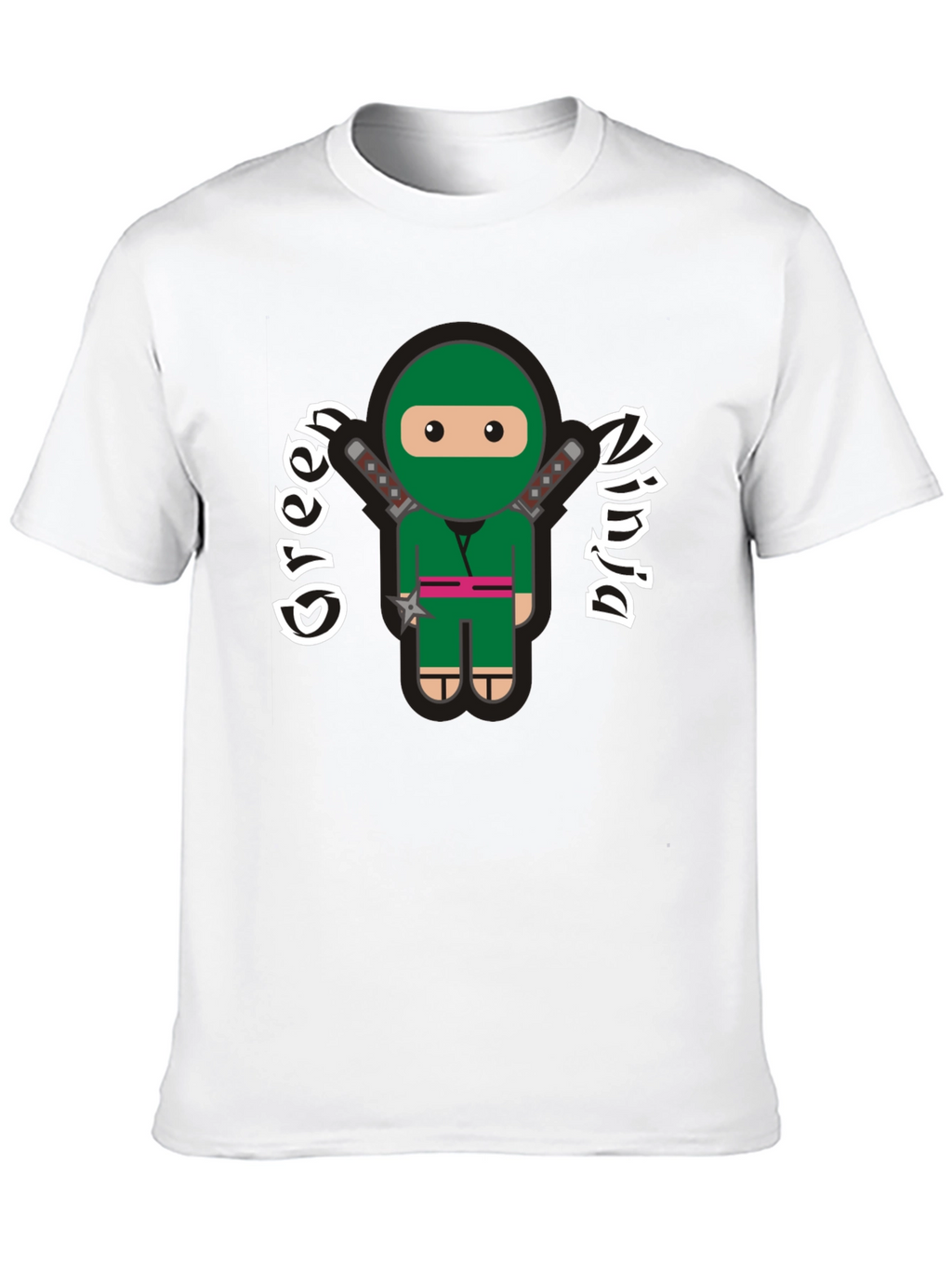 Green Ninja Cartoon Graphic T-Shirt
