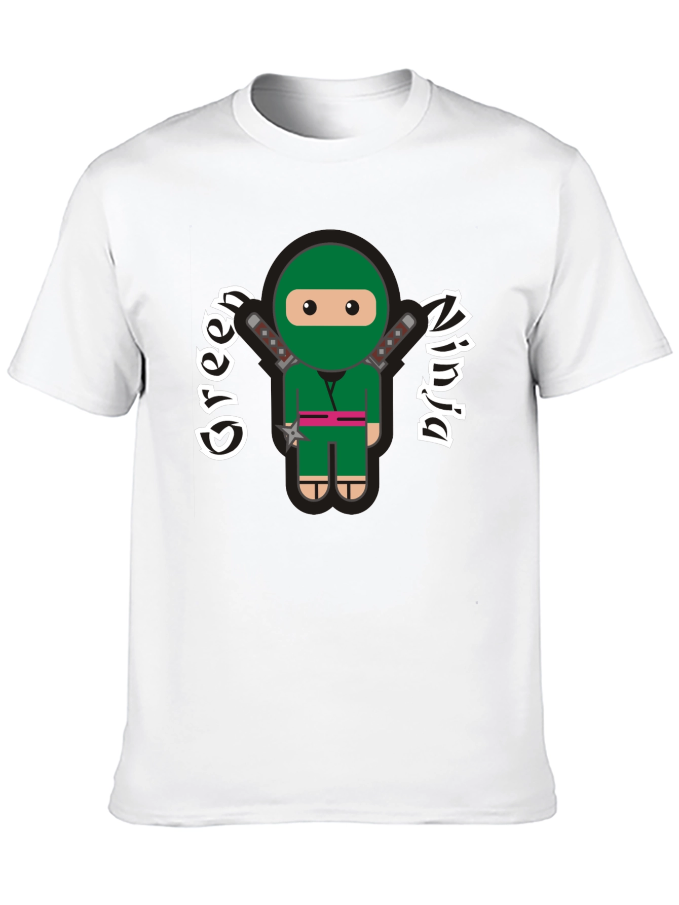 Green Ninja Cartoon Graphic T-Shirt