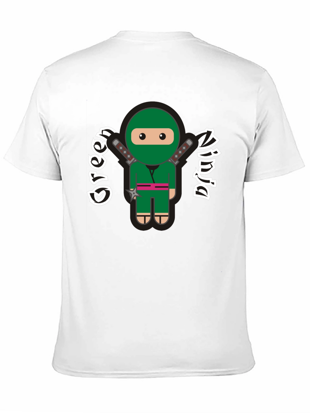 Green Ninja Cartoon Graphic T-Shirt