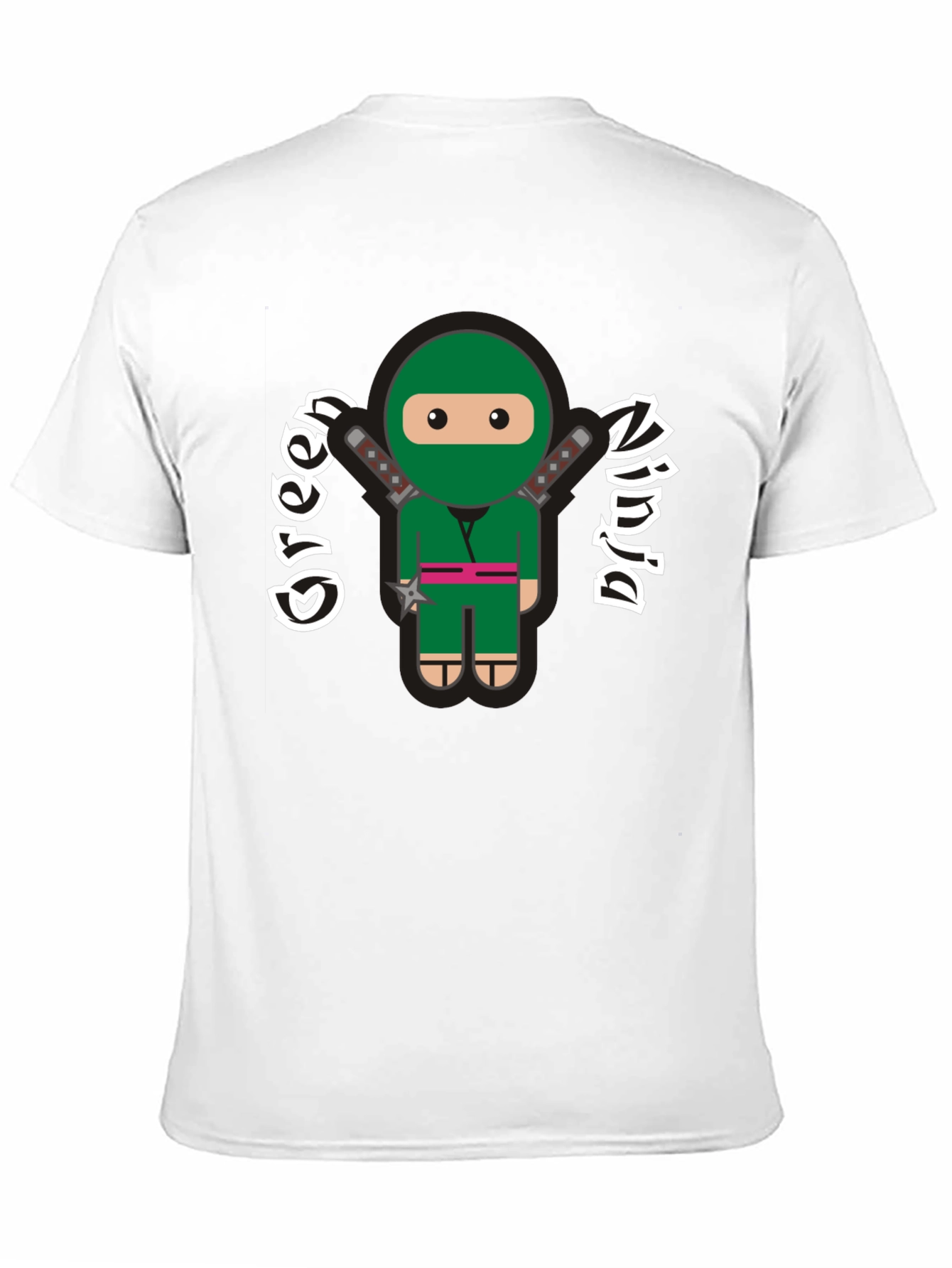 Green Ninja Cartoon Graphic T-Shirt
