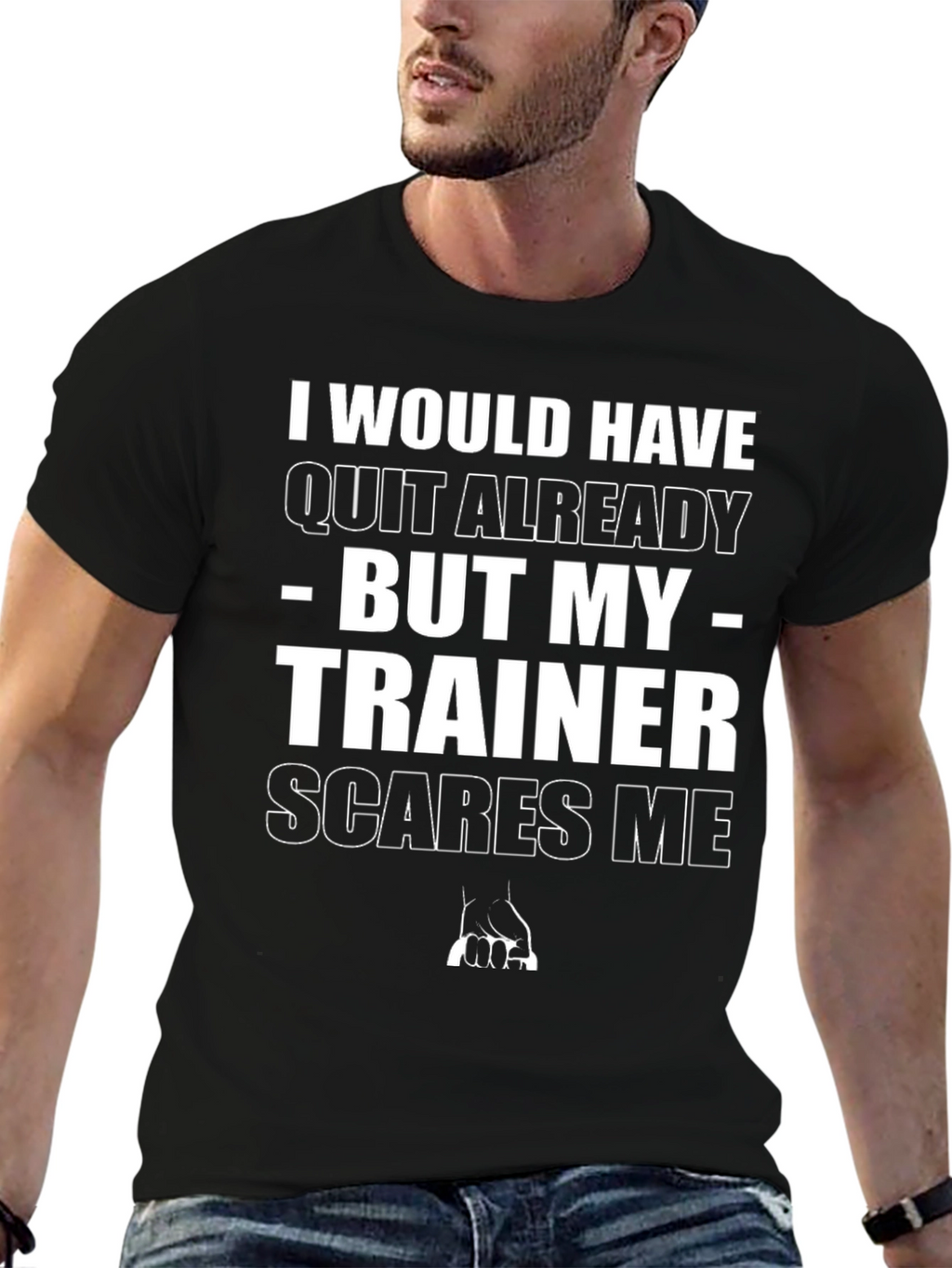 Trainer Scares Me Graphic T-Shirt - Workout Motivation
