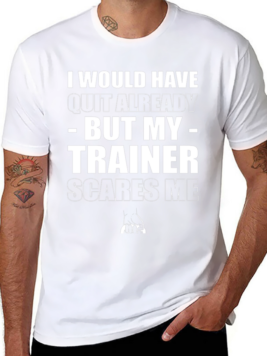 Trainer Scares Me Graphic T-Shirt - Workout Motivation