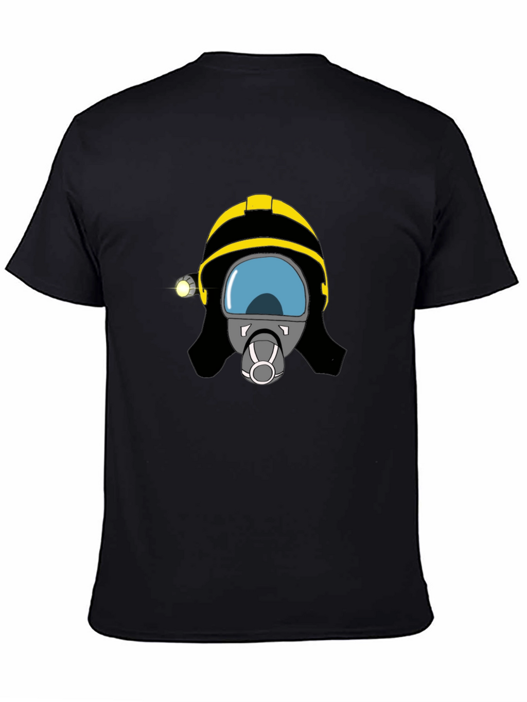 Firefighter Helmet Graphic Tee - Unisex Black T-Shirt
