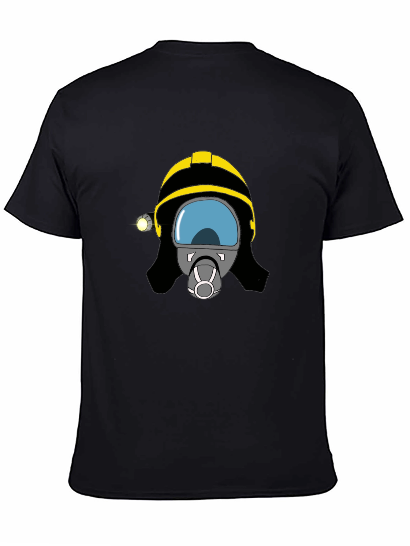 Firefighter Helmet Graphic Tee - Unisex Black T-Shirt