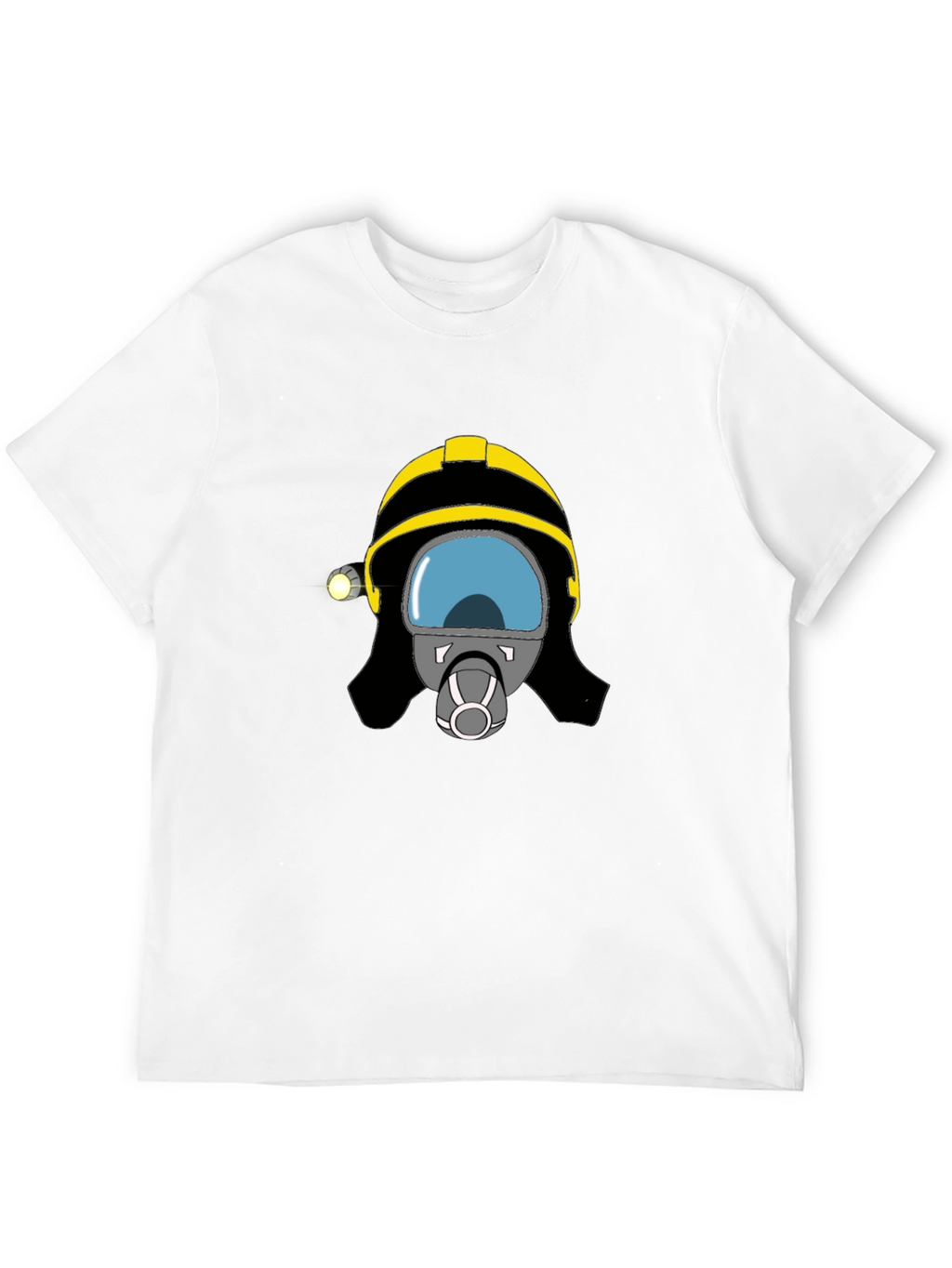 Firefighter Helmet Graphic Tee - Unisex Black T-Shirt