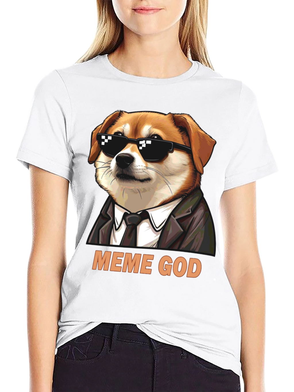Meme God Dog T-Shirt - Funny Graphic Tee