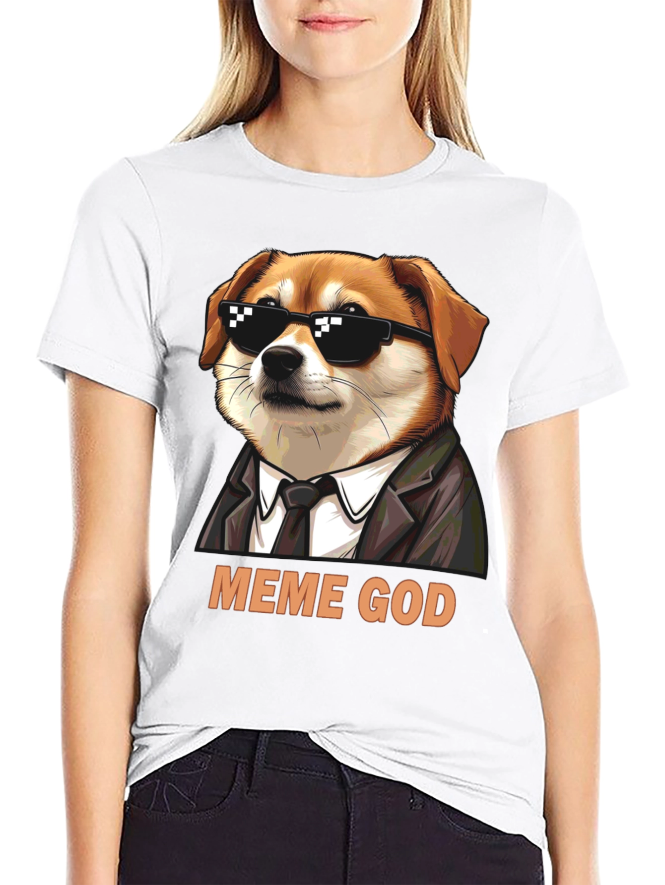 Meme God Dog T-Shirt - Funny Graphic Tee