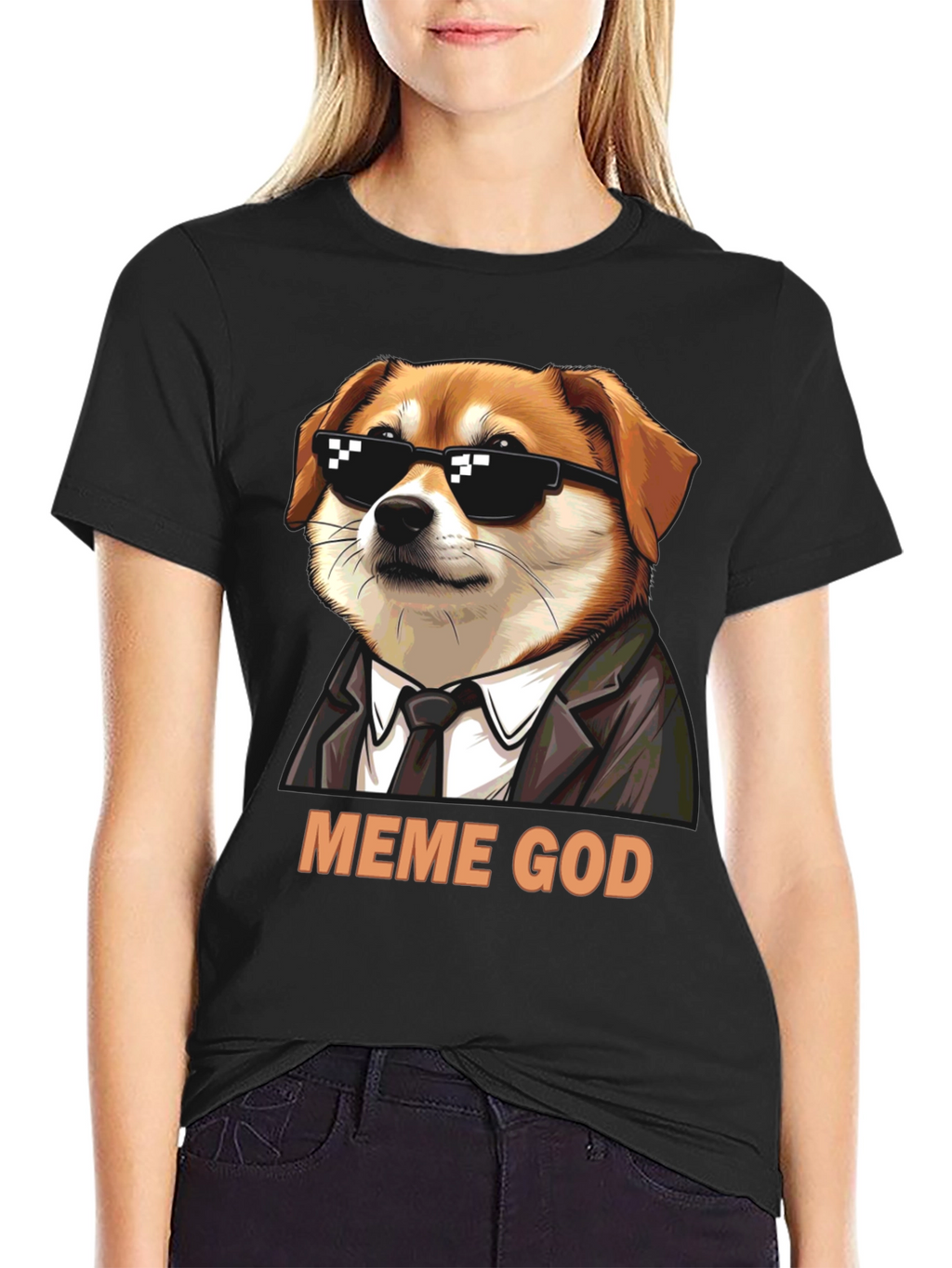 Meme God Dog T-Shirt - Funny Graphic Tee
