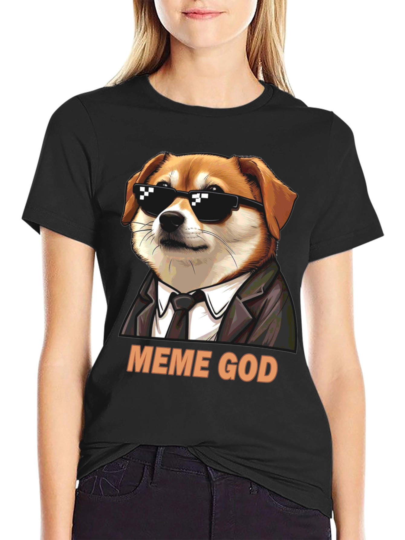 Meme God Dog T-Shirt - Funny Graphic Tee